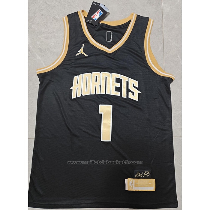 Maillot Charlotte Hornets LaMelo Ball #1 Select Series Or Noir